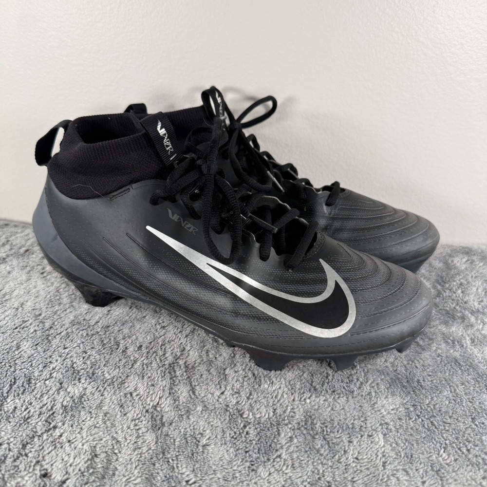 Nike Vapor Pro 1 Football Cleats Men Size 8.5 Black Silver Air Zoom
